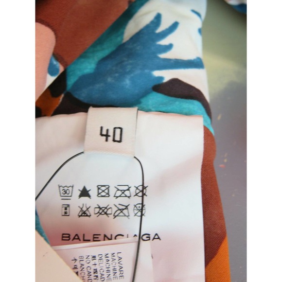 NWT BALENCIAGA 235784 MULTI COLOR FLORAL NYLON BOW SWIMSUIT 40 ITALY $ 755 - Picture 10 of 12